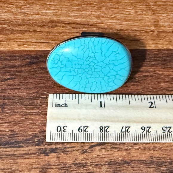 Turquoise Colored Adjustable Fashion Ring - Picture 10 of 10